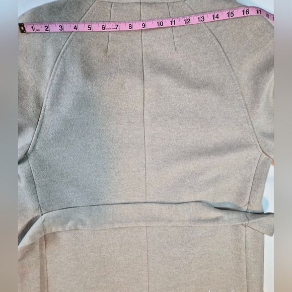 ​J. Peterman Wool Cashmere Belted Wrap Trench Coat - 16 - Picture 7 of 8